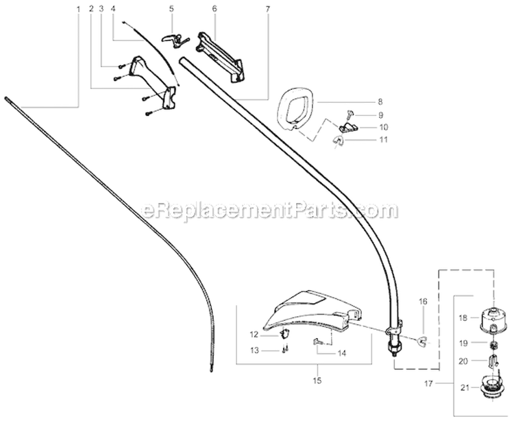 Page B Diagram and Parts List for FL25LE Type 2 Weed Eater Trimmer